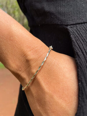 Bracelete Torcido Diamantado P