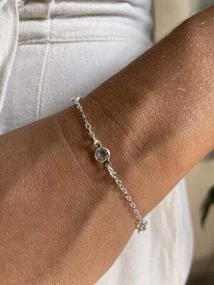 Pulseira Entremeios Zircônias