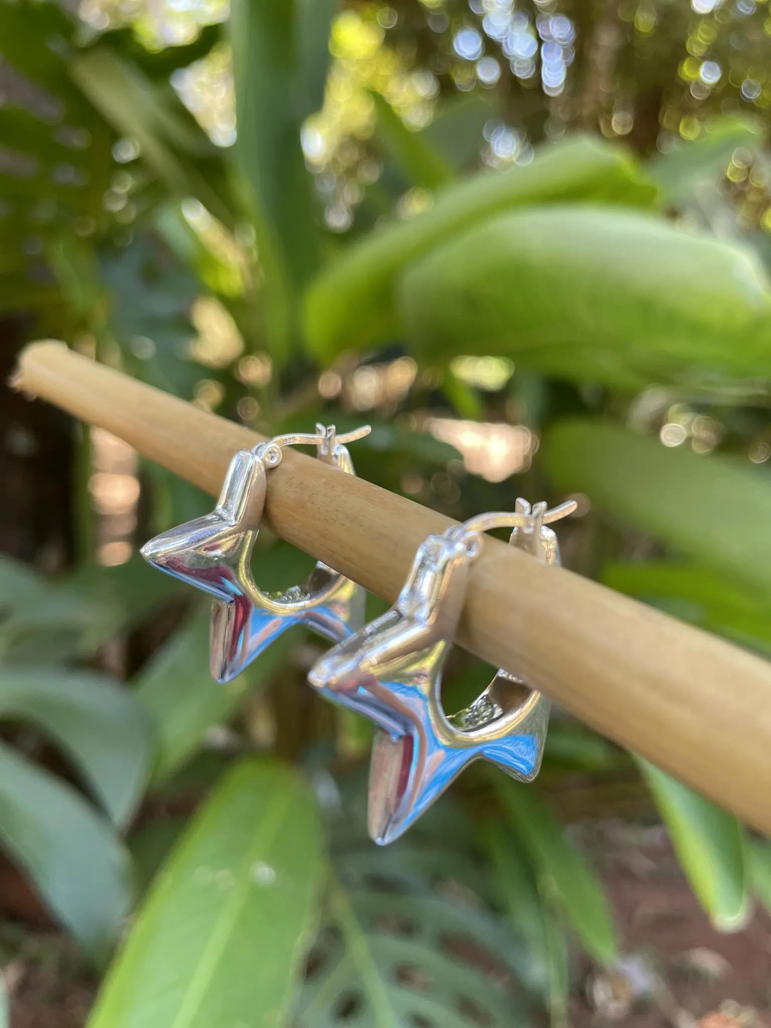 Brinco Argola Estrela Eletroformação