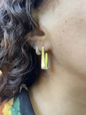 Brinco Argola Retangular