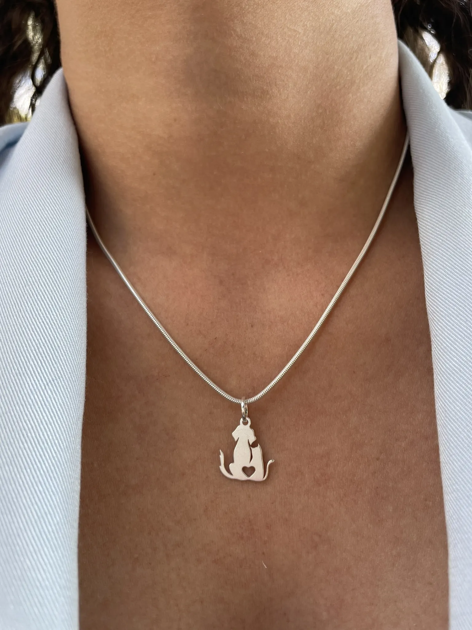 Pingente Gato e Cachorro
