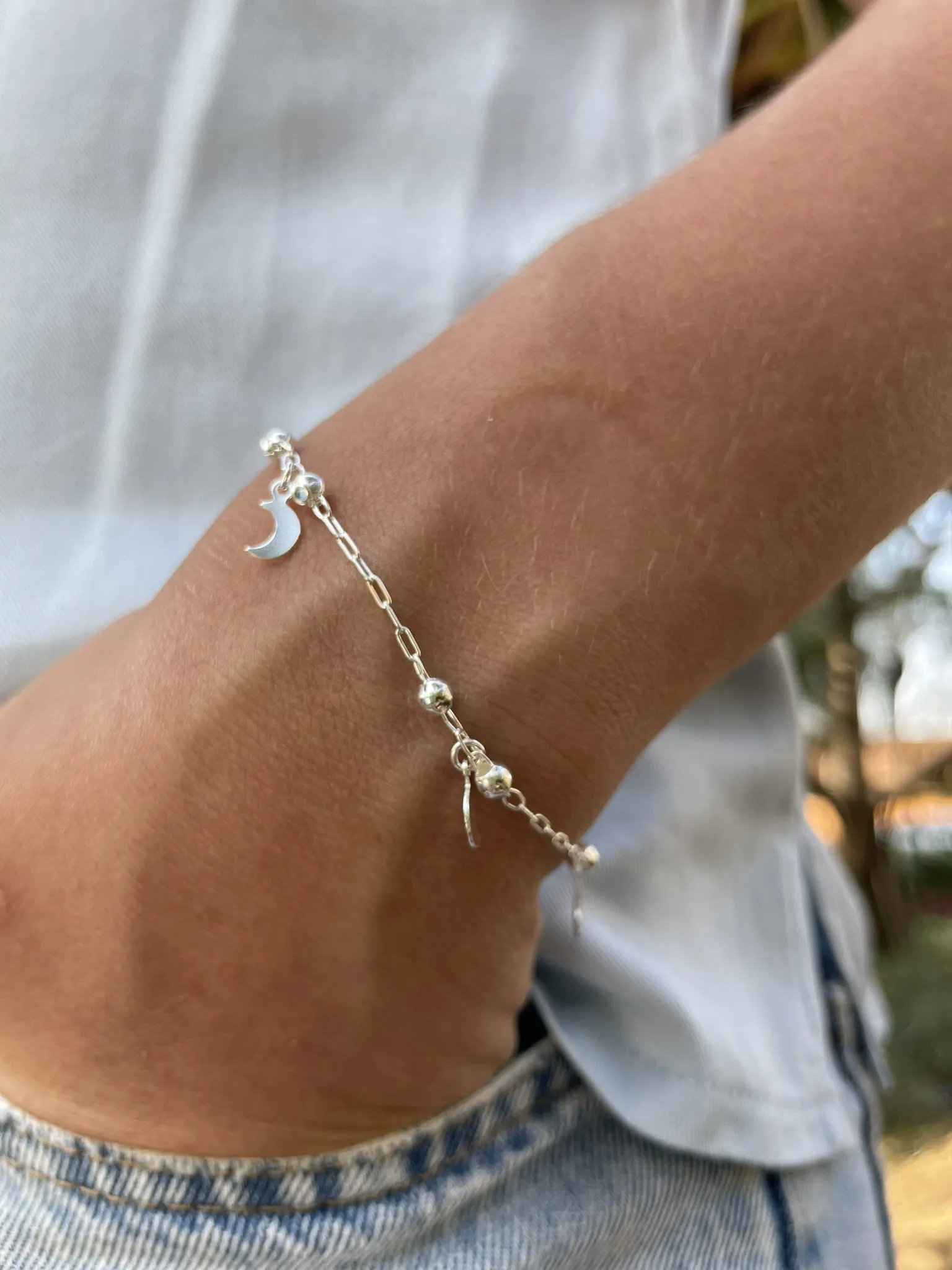 Pulseira Bolinha e Lua
