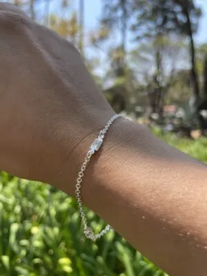 Pulseira Zircônias Retangulares