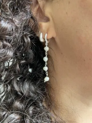 Brinco Argola com Pérola Batata