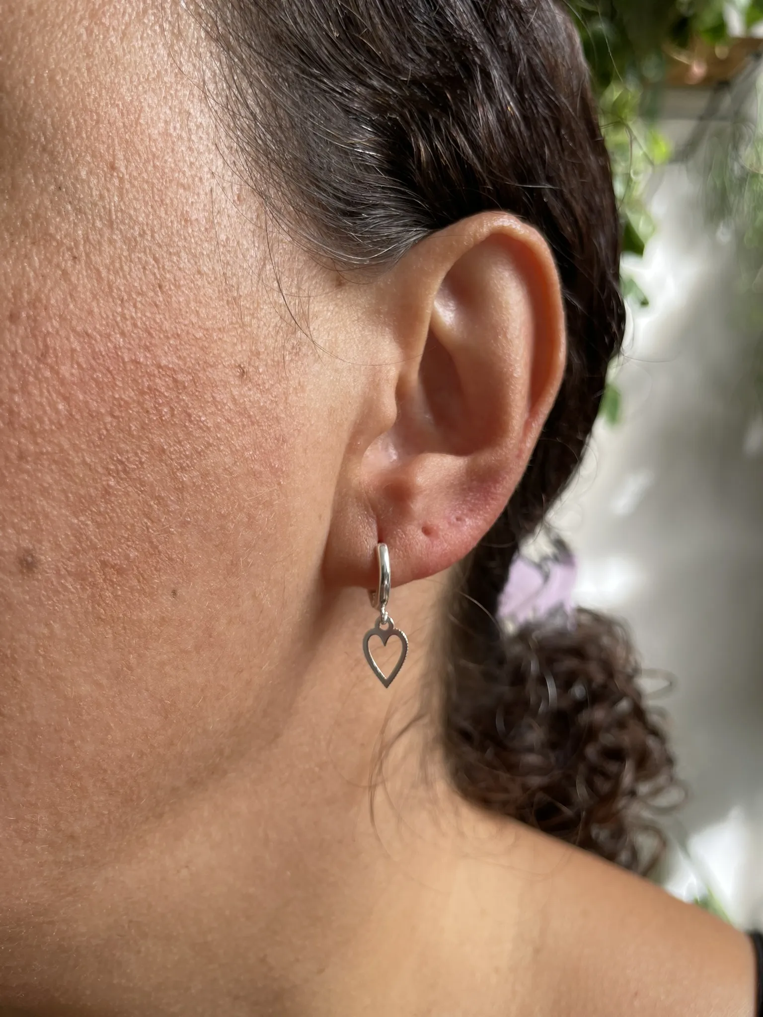 Brinco Argola com Coração Vazado